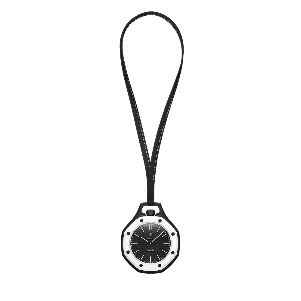 OCHO NEGRO Pocket Watch - Audemars Piguet x Swatch Royal Pop, Black Tapisserie Dial, SISTEM51 1 OCHO NEGRO Pocket Watch - Audemars Piguet x Swatch Royal Pop, Black Tapisserie Dial, SISTEM51