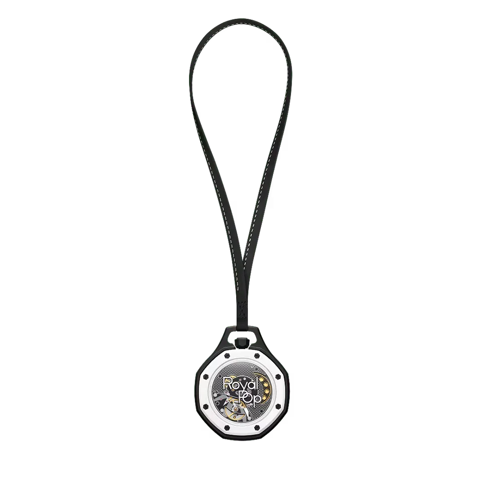 OCHO NEGRO Pocket Watch - Audemars Piguet x Swatch Royal Pop, Black Tapisserie Dial, SISTEM51 6 OCHO NEGRO Pocket Watch - Audemars Piguet x Swatch Royal Pop, Black Tapisserie Dial, SISTEM51 - Image 6