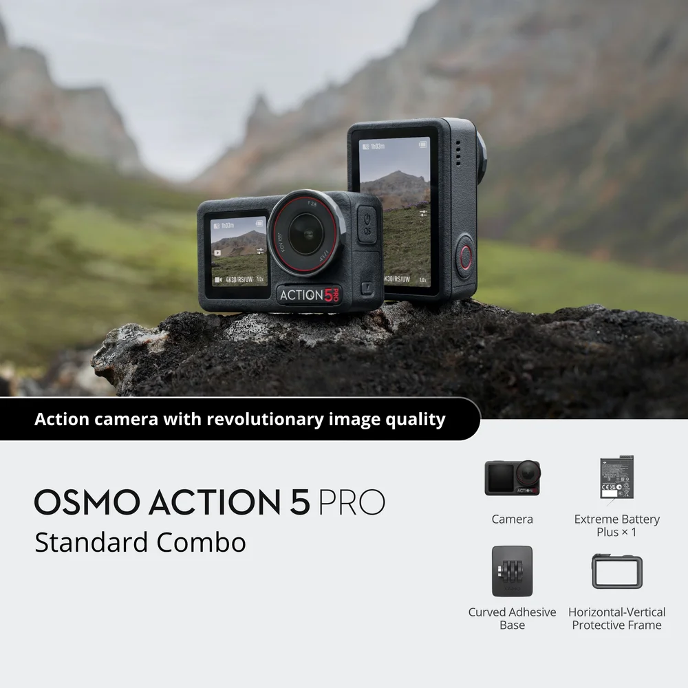 DJI Osmo Action 5 Pro Standard Combo - 1/1.3" Sensor, 4K/120fps, Waterproof 2 DJI product view - Totot.ae