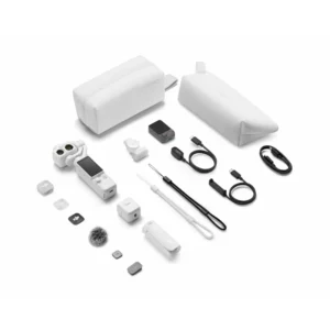 DJI Osmo Pocket 4P Vlog Combo Pearl White – 1-Inch 4K Vlogging Camera