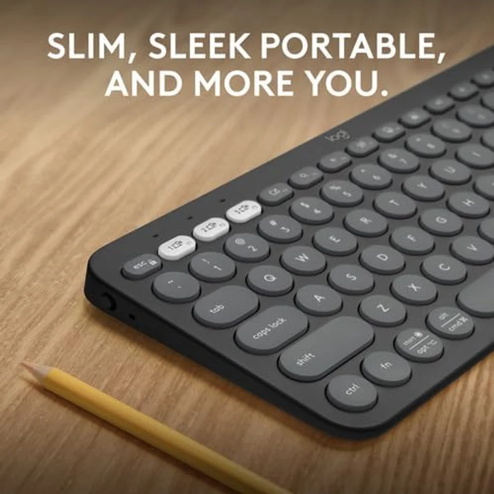 Logitech K380s Keyboard Graphite Multi Device Bluetooth Compact ENG ARA 4 Logitech K380s Keyboard Graphite Multi Device Bluetooth Compact ENG ARA - Image 4