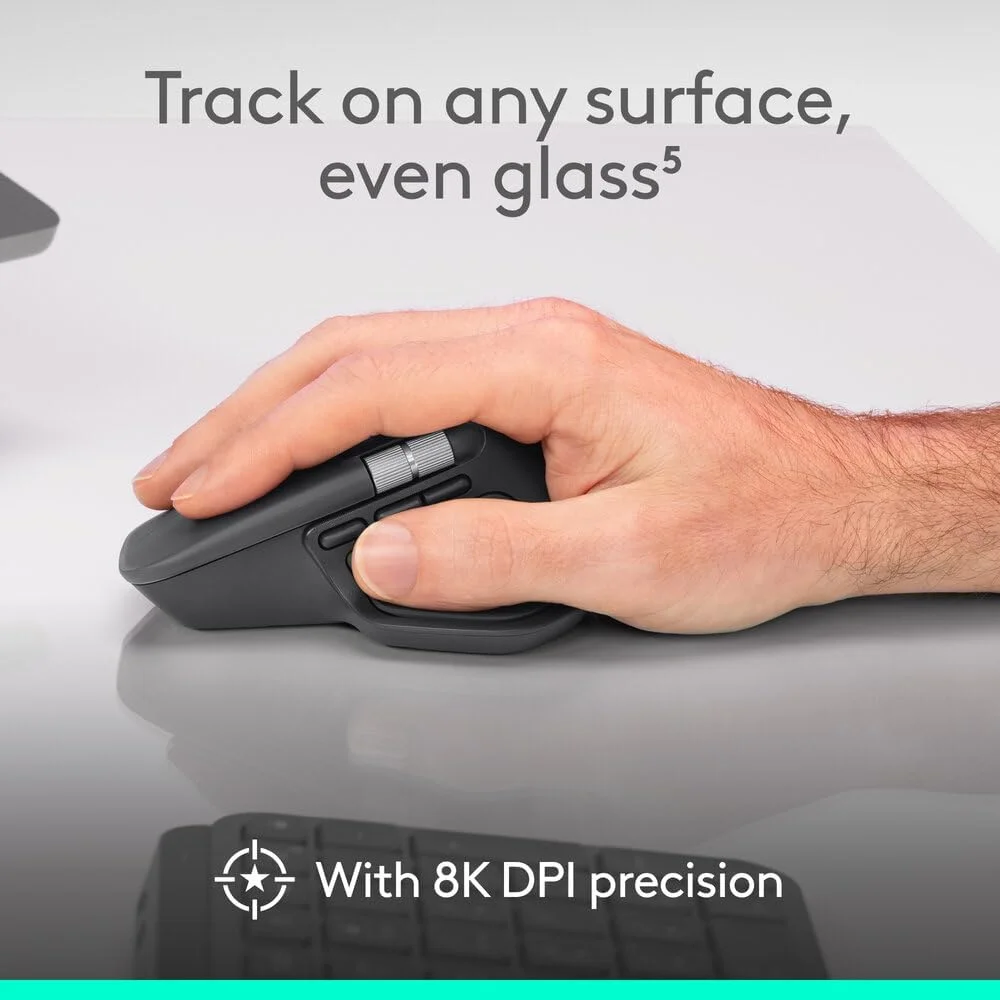 Logitech MX Master 4 Ergonomic Wireless Mouse Graphite - Haptic 2 Logitech MX Master 4 Ergonomic Wireless Mouse Graphite - Haptic - Image 2
