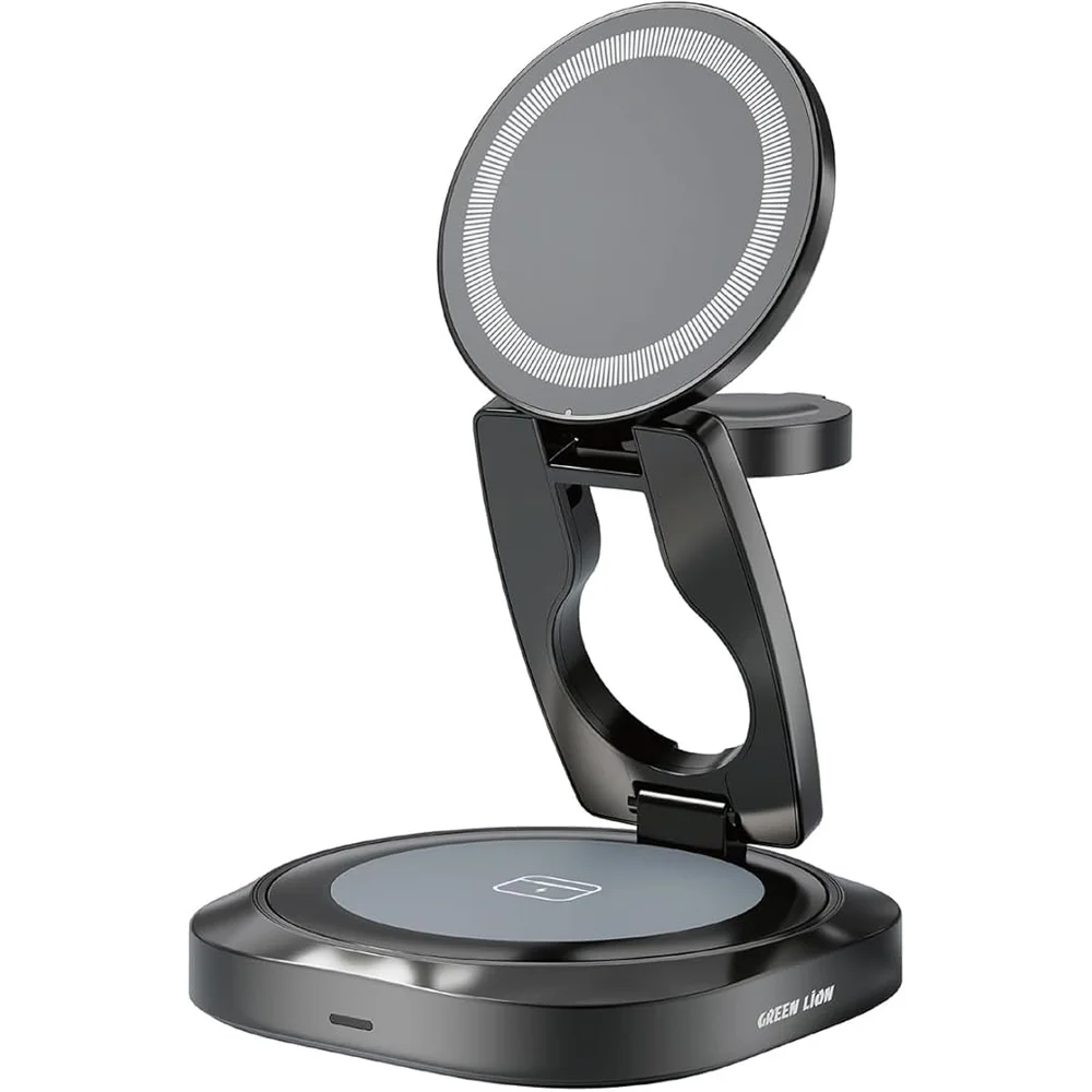Green Lion Qi2 2 Tri Charge Foldable Magnetic Wireless Charger 25W 3 Device Charging Compact Design 1 Green Lion Qi2 2 Tri Charge Foldable Magnetic Wireless Charger