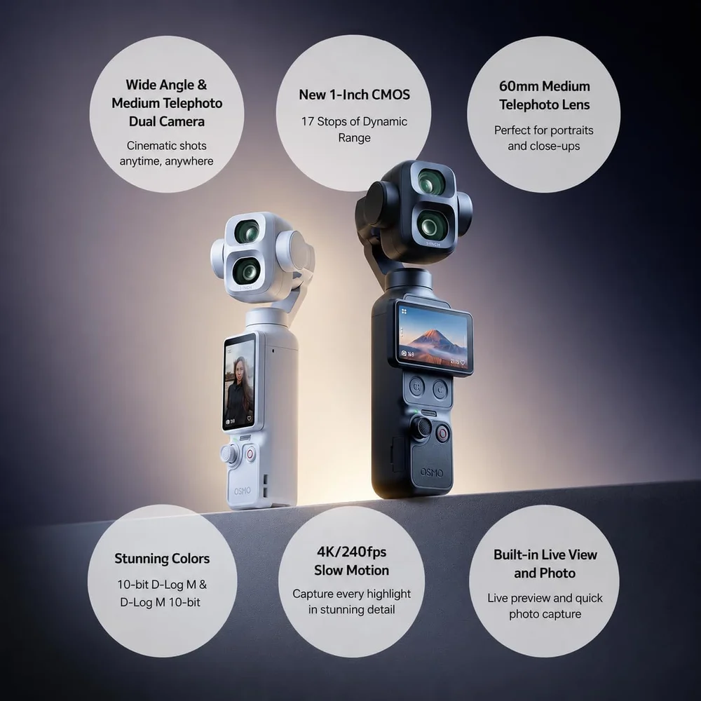 DJI Osmo Pocket 4P Standard Combo - 1-Inch CMOS 4K/120fps Camera 9 DJI Osmo Pocket 4P Standard Combo - 1-Inch CMOS 4K/120fps Camera - Image 9