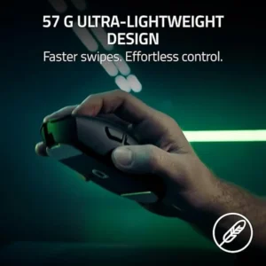 Razer DeathAdder V4 Pro Wireless Esports Mouse White – 57g, 45K
