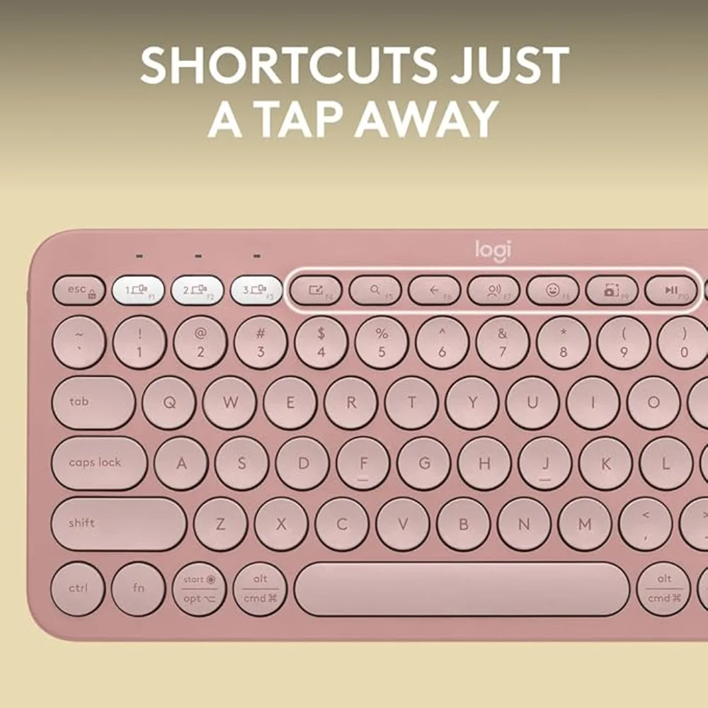 Logitech K380s Keyboard Rose Multi Device Bluetooth Compact English Layout 5 Logitech K380s Keyboard Rose Multi Device Bluetooth Compact English Layout - Image 5