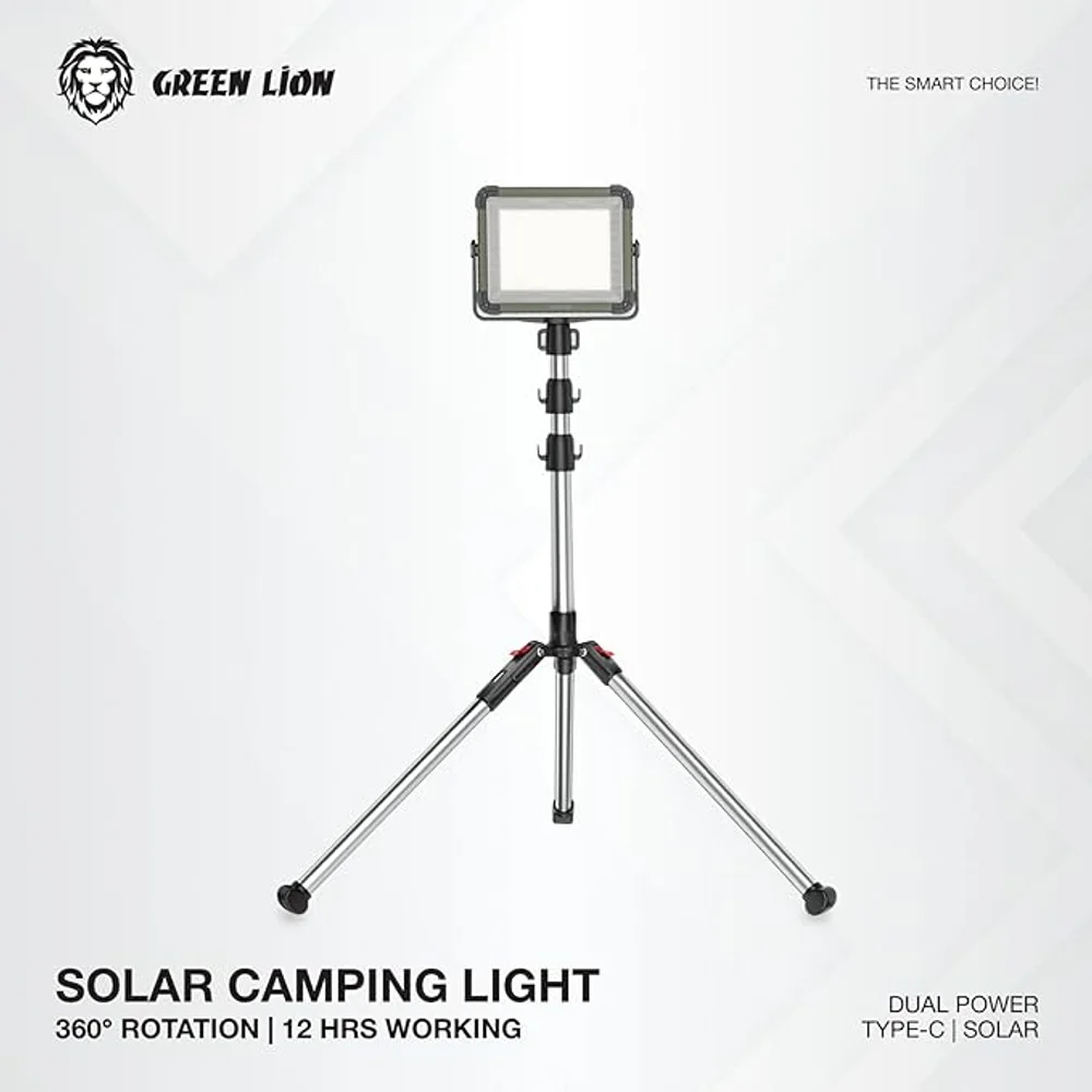 Green Lion Solar Camping Light 7200mAh Portable LED Lantern Solar Rechargeable Outdoor 2 Green Lion Solar Camping Light 7200mAh Portable LED Lantern Solar Rechargeable Outdoor - Image 2