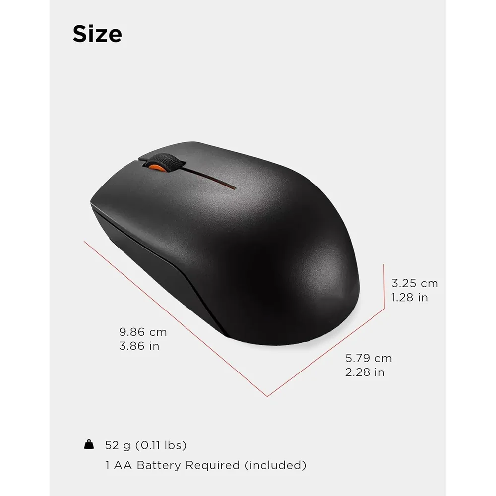 Lenovo 300 Wireless Compact Mouse 3 Lenovo 300 Wireless Compact Mouse - Image 3