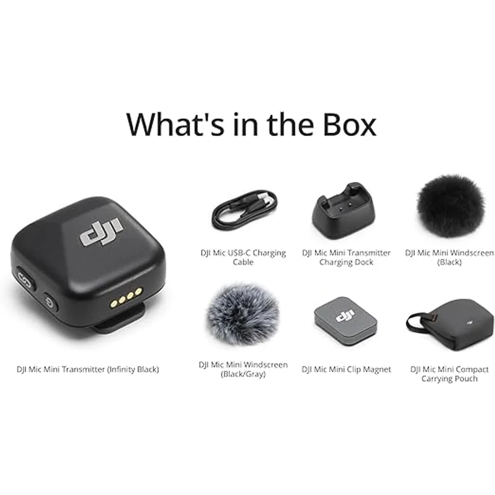 DJI Mic Mini Transmitter Infinity Black - Ultralight, OsmoAudio 9 DJI Mic Mini Transmitter Infinity Black
