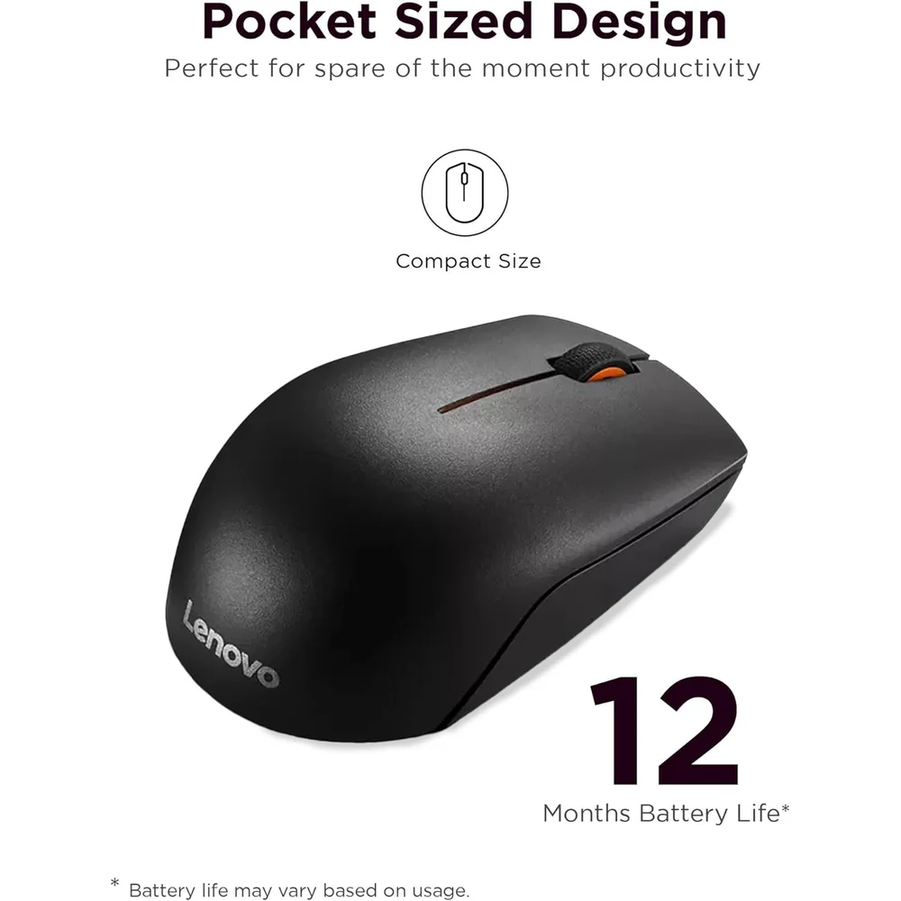 Lenovo 300 Wireless Compact Mouse 5 Lenovo 300 Wireless Compact Mouse - Image 5