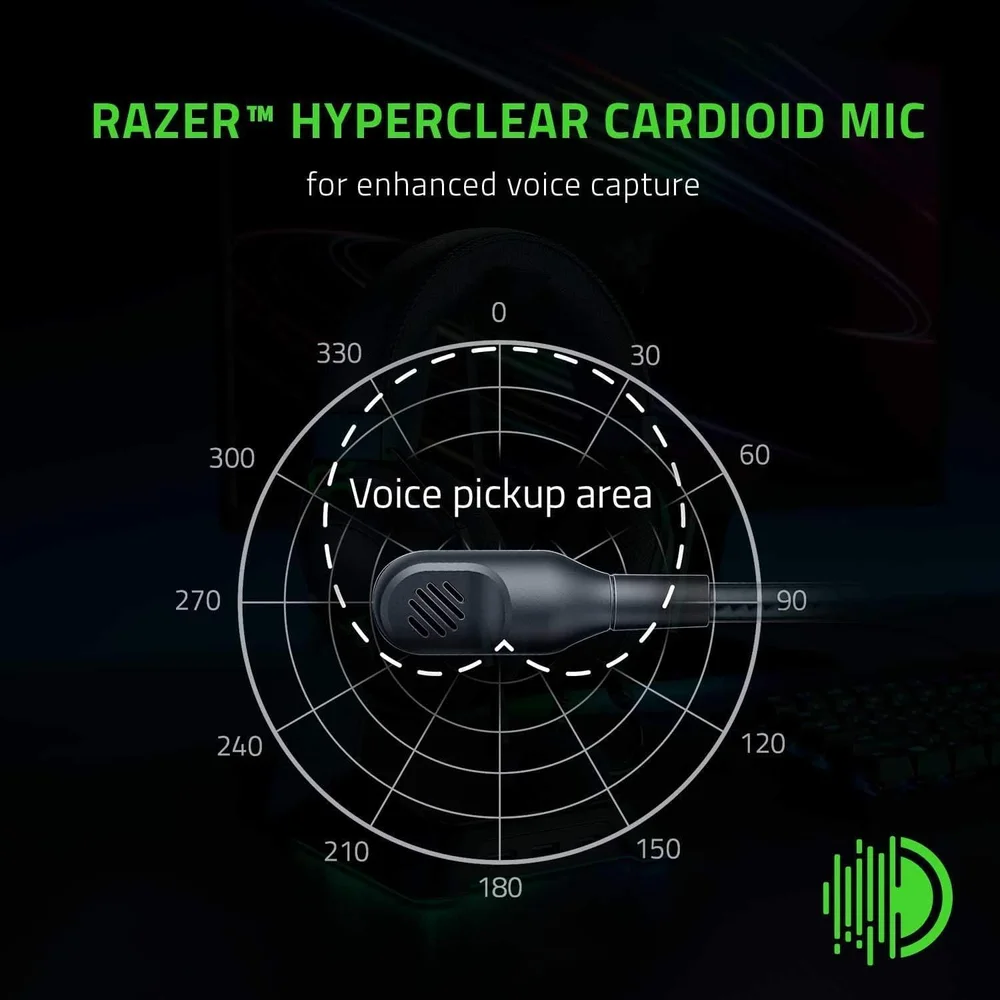 Razer BlackShark V2 X Gaming Headset - 7.1 Surround, 50mm Drivers 4 Razer BlackShark V2 X Gaming Headset - 7.1 Surround, 50mm Drivers - Image 4