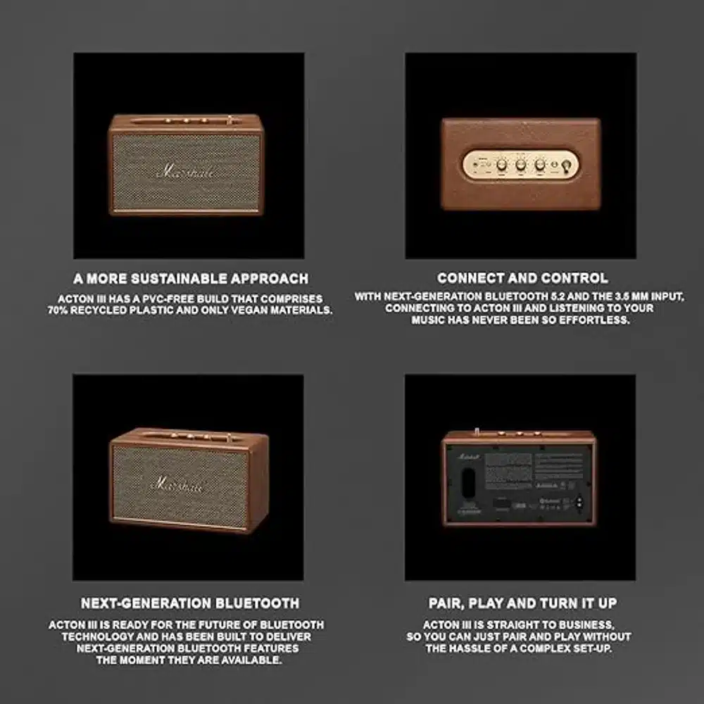 MARSHALL ACTON 3 BROWN Wireless Bluetooth Speaker Dynamic Loudness HDMI eARC Smart Home Audio 6 MARSHALL ACTON 3 BROWN Wireless Bluetooth Speaker Dynamic Loudness HDMI eARC Smart Home Audio - Image 6