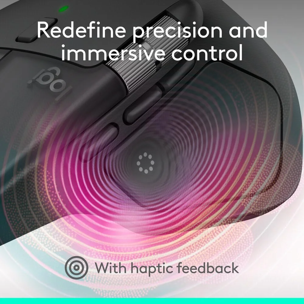 Logitech MX Master 4 Ergonomic Wireless Mouse Graphite - Haptic 7 Logitech MX Master 4 Ergonomic Wireless Mouse Graphite - Haptic - Image 7