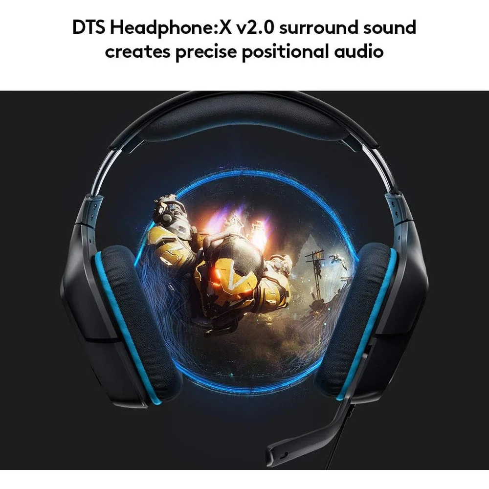 Logitech G432 Wired Gaming Headset - 7.1 Surround, DTS, Flip-to-Mute 3 Logitech G432 Wired Gaming Headset - 7.1 Surround, DTS, Flip-to-Mute - Image 3