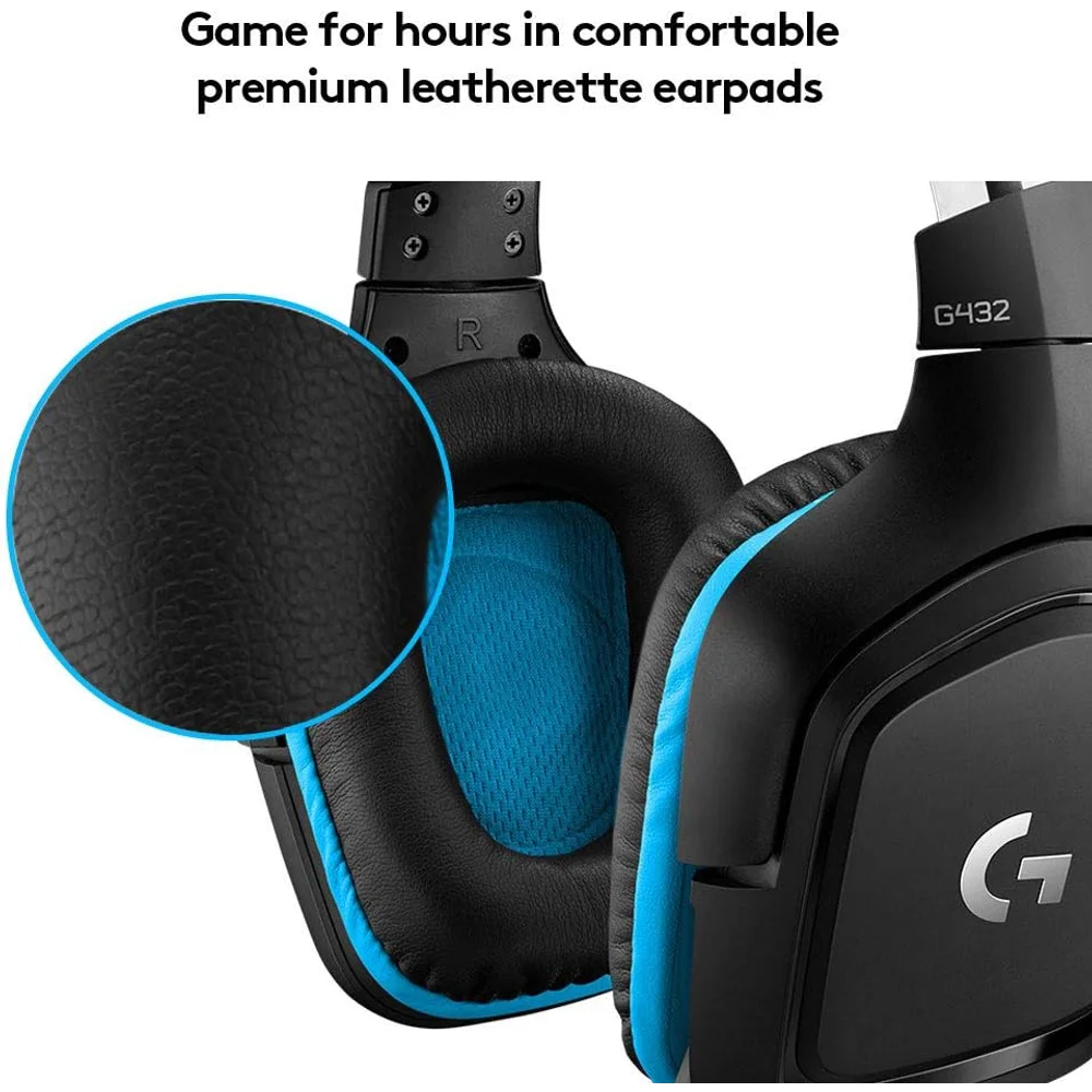 Logitech G432 Wired Gaming Headset - 7.1 Surround, DTS, Flip-to-Mute 4 Logitech G432 Wired Gaming Headset - 7.1 Surround, DTS, Flip-to-Mute - Image 4