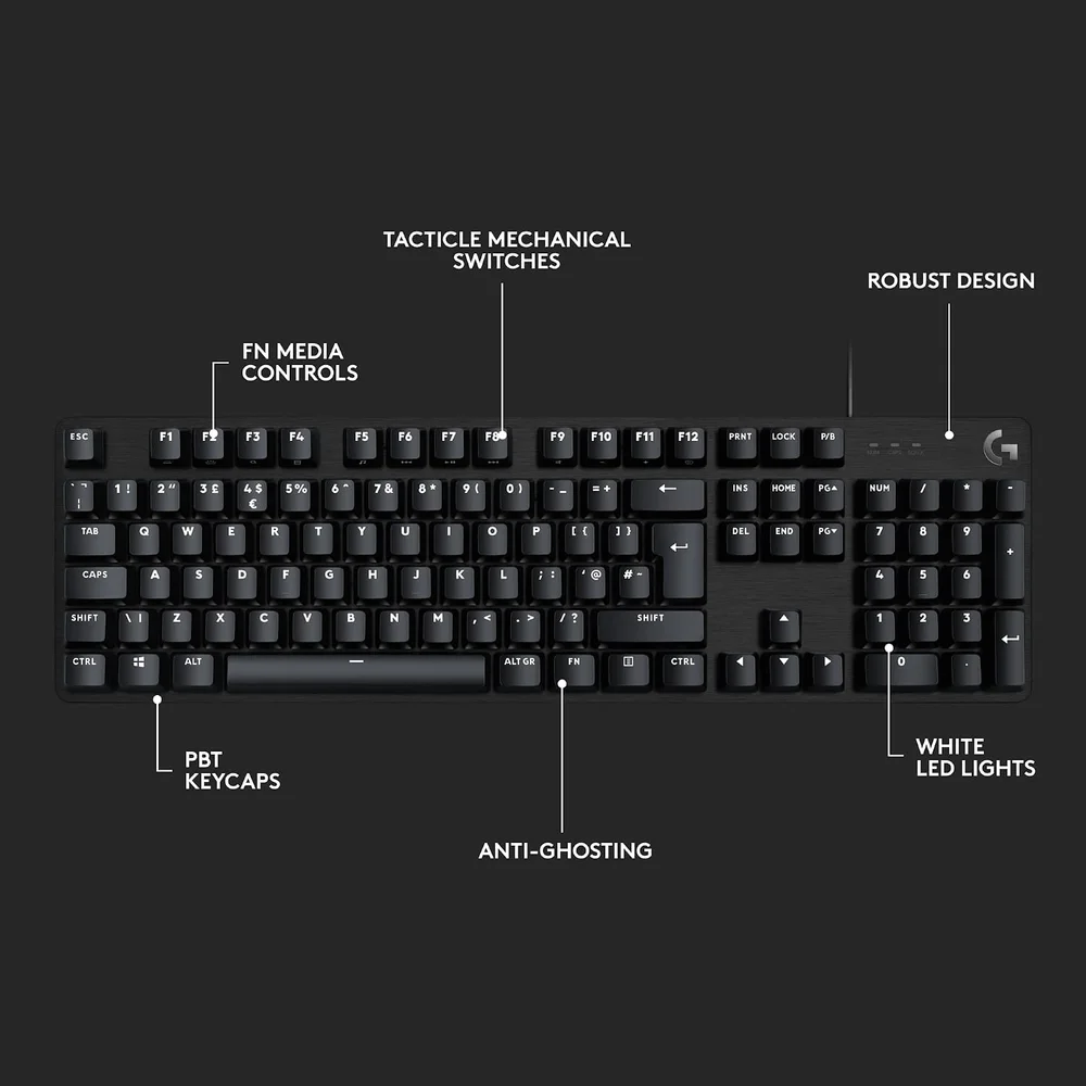 Logitech G413 SE Full-Size Mechanical Gaming Keyboard Black Aluminum 2 Logitech G413 SE Full-Size Mechanical Gaming Keyboard Black Aluminum - Image 2