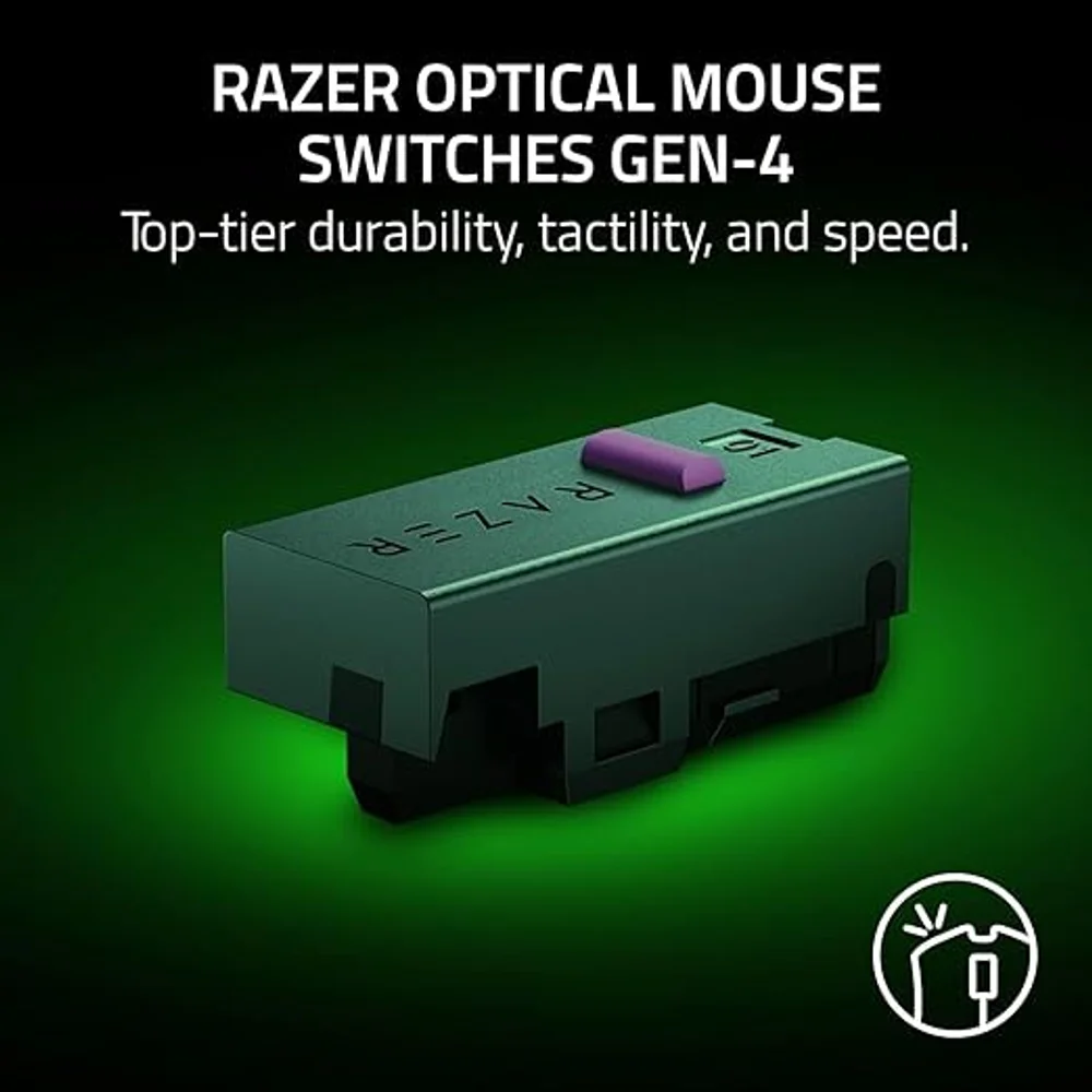 Razer DeathAdder V4 Pro Wireless Esports Mouse White - 57g, 45K 6 Razer DeathAdder V4 Pro Wireless Esports Mouse White - 57g, 45K - Image 6