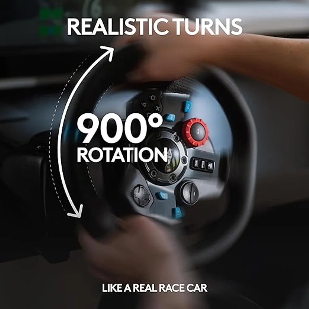 Logitech G29 Driving Force Racing Wheel and Floor Pedals Force Feedback 900° Rotation PS5 PC 4 Logitech G29 Driving Force Racing Wheel and Floor Pedals Force Feedback 900° Rotation PS5 PC - Image 4