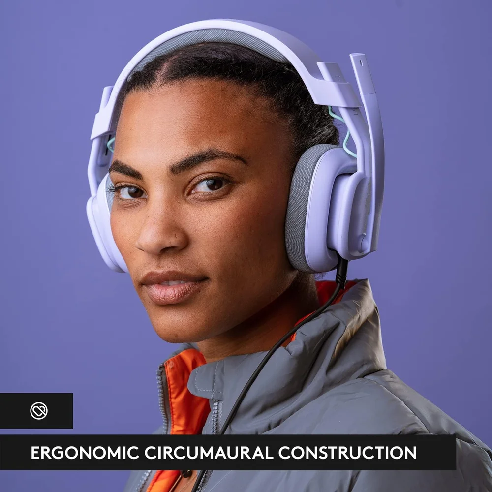 ASTRO A10 Gaming Headset Gen 2 Wired Lilac - 32mm Drivers 4 ASTRO A10 Gaming Headset Gen 2 Wired Lilac - 32mm Drivers - Image 4