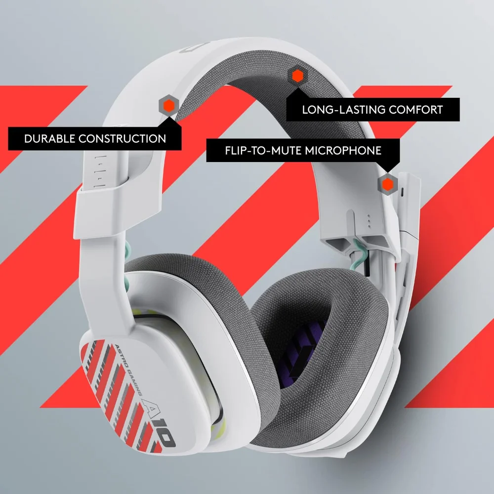 ASTRO A10 Gaming Headset Gen 2 Wired White - 32mm Drivers 6 ASTRO A10 Gaming Headset Gen 2 Wired White - 32mm Drivers - Image 6