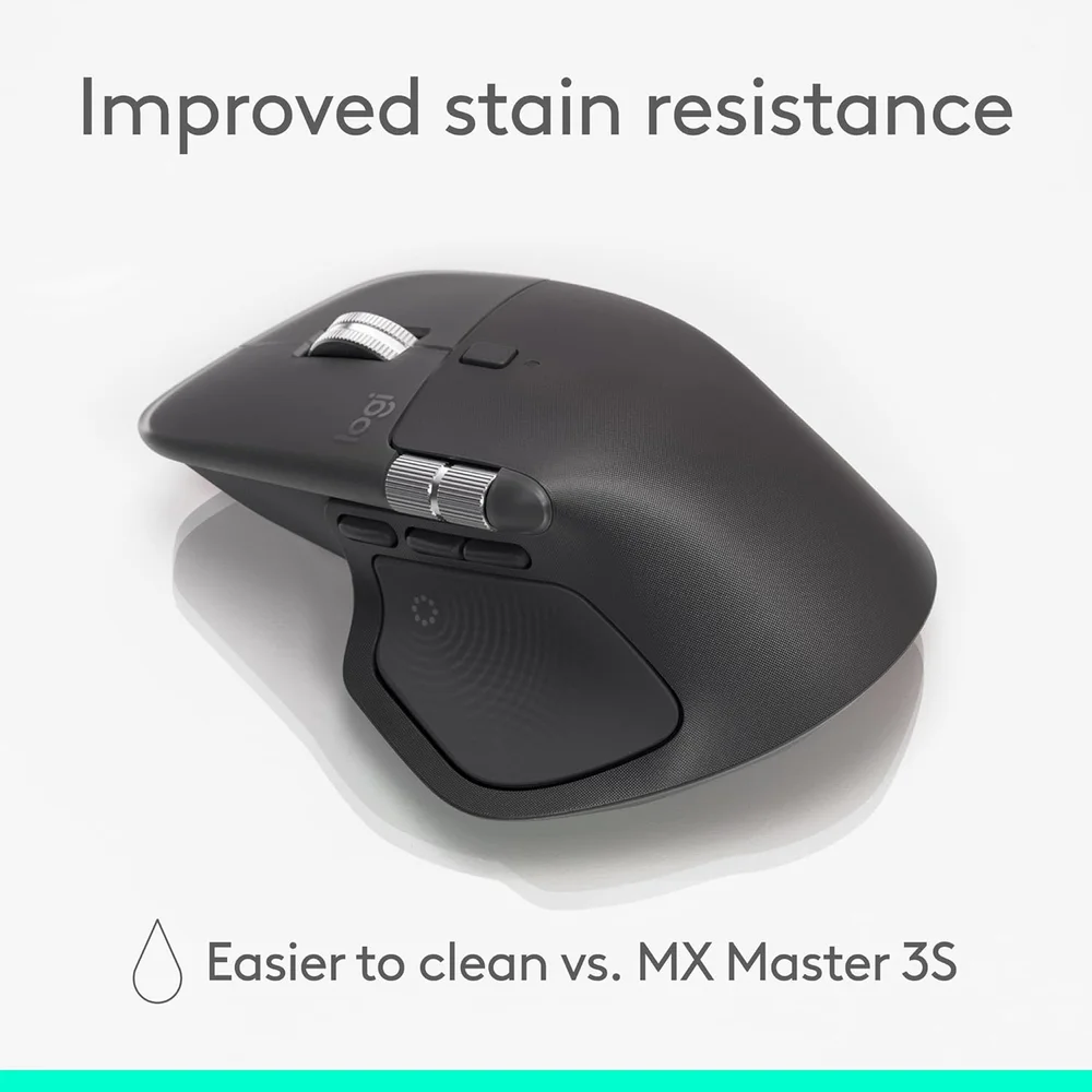 Logitech MX Master 4 Ergonomic Wireless Mouse Graphite - Haptic 8 Logitech MX Master 4 Ergonomic Wireless Mouse Graphite - Haptic - Image 8