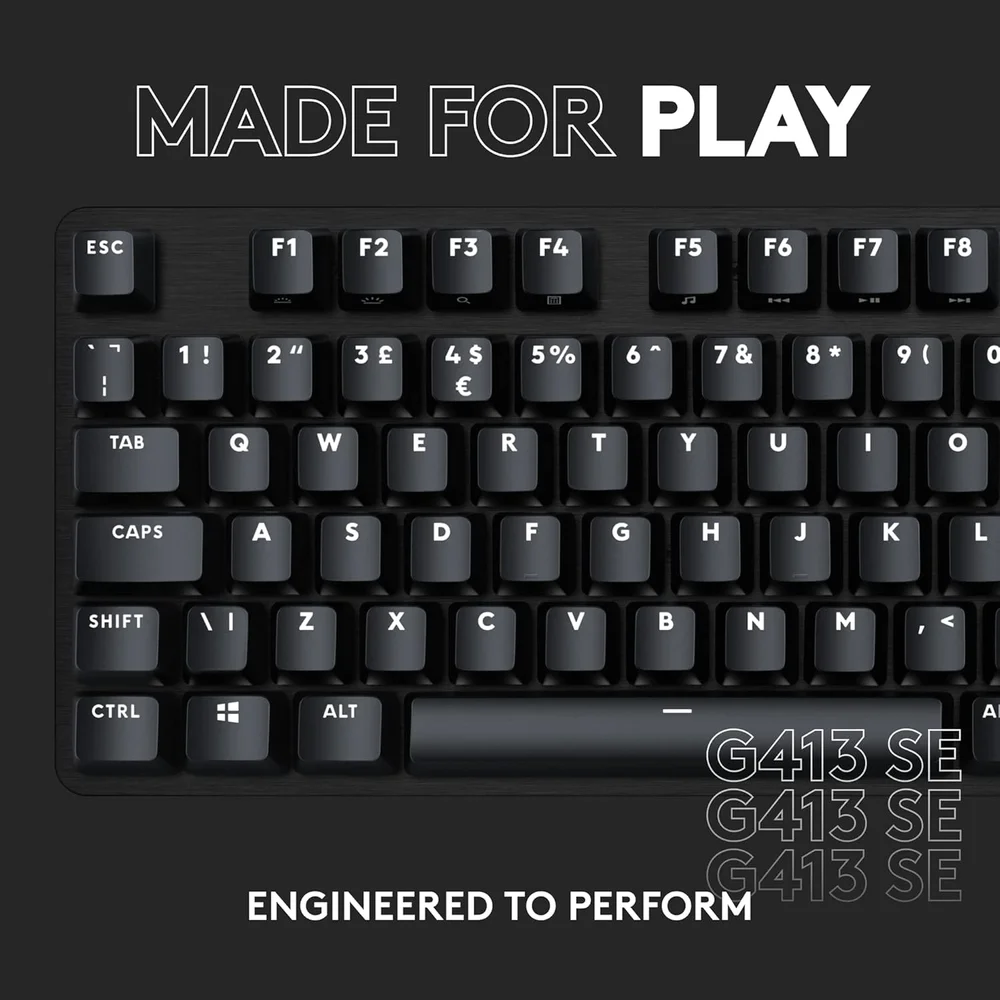 Logitech G413 SE Full-Size Mechanical Gaming Keyboard Black Aluminum 4 Logitech G413 SE Full-Size Mechanical Gaming Keyboard Black Aluminum - Image 4