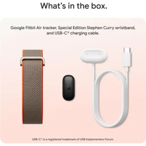 Google Fitbit Air Special Edition Stephen Curry Screenless Tracker 7 Day Battery Heart Rate