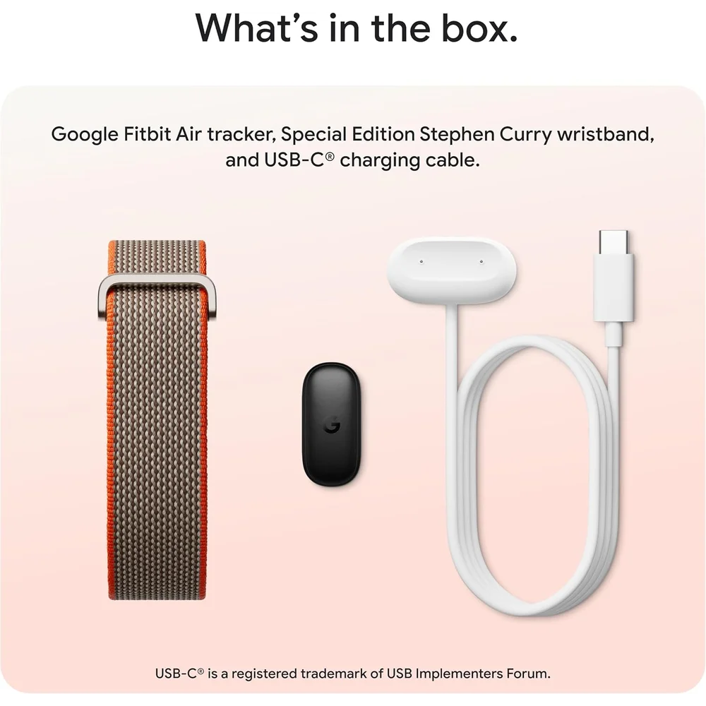 Google Fitbit Air Special Edition Stephen Curry Screenless Tracker 7 Day Battery Heart Rate 2 Google Fitbit Air Special Edition Stephen Curry Screenless Tracker 7 Day Battery Heart Rate - Image 2