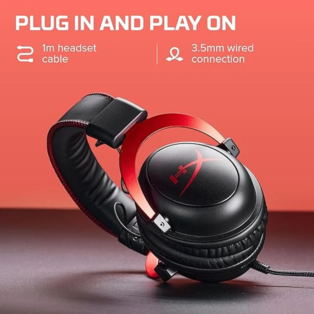 HyperX Cloud II Gaming Headset Red - 7.1 Surround, 53mm 8 HyperX Cloud II Gaming Headset Red - 7.1 Surround, 53mm - Image 8