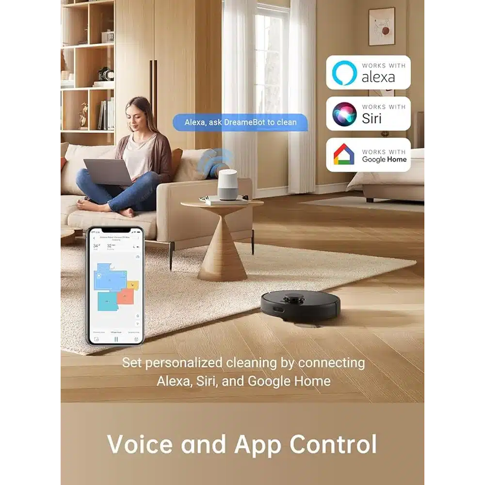 DREAME D9 MAX ROBOT VACUUM 4000Pa Suction LiDAR Navigation 5200mAh Battery Smart Mopping 6 DREAME D9 MAX ROBOT VACUUM 4000Pa Suction LiDAR Navigation 5200mAh Battery Smart Mopping - Image 6