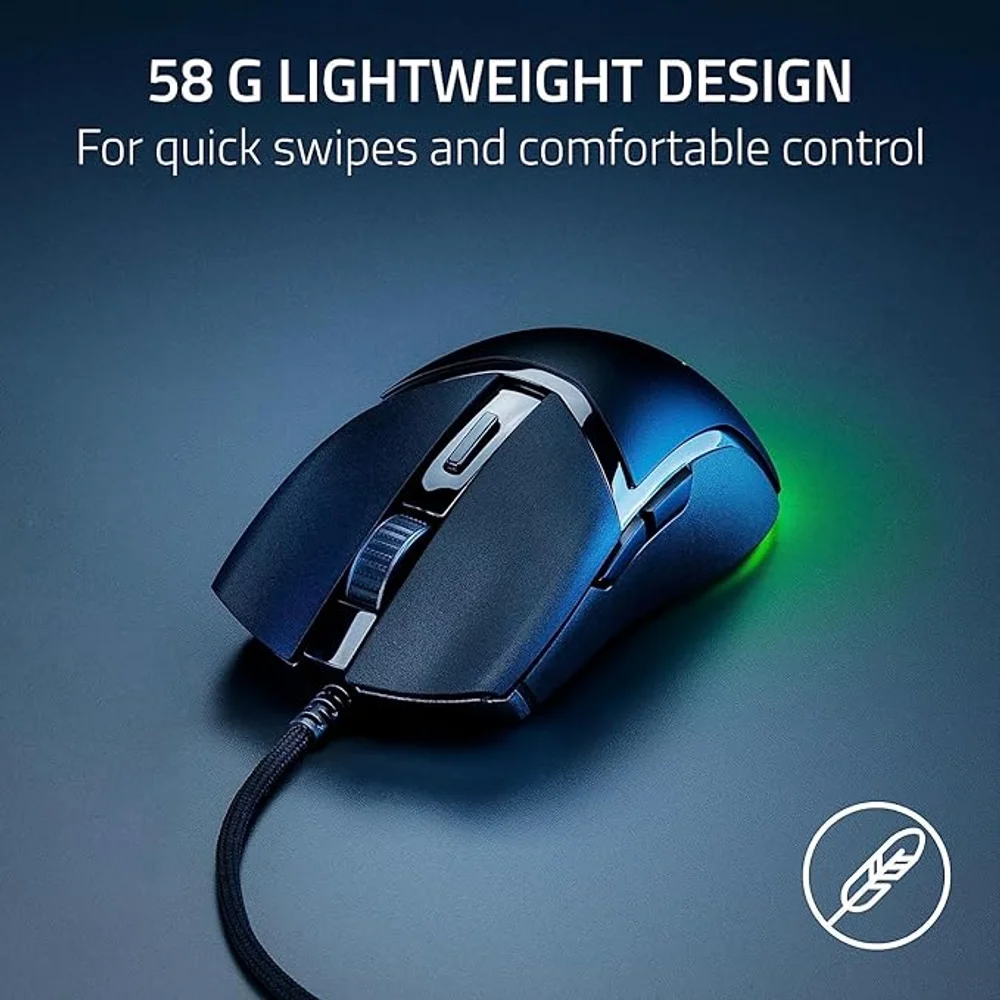 Razer Cobra Wired Gaming Mouse Black - 58g, 8500 DPI, RGB 9 Razer Cobra Wired Gaming Mouse Black extra product image - Totot.ae