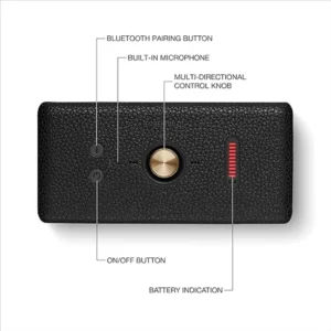 MARSHALL EMBERTON 3 BLACK Portable Bluetooth Speaker 32H Battery IP67 Waterproof 360° Sound