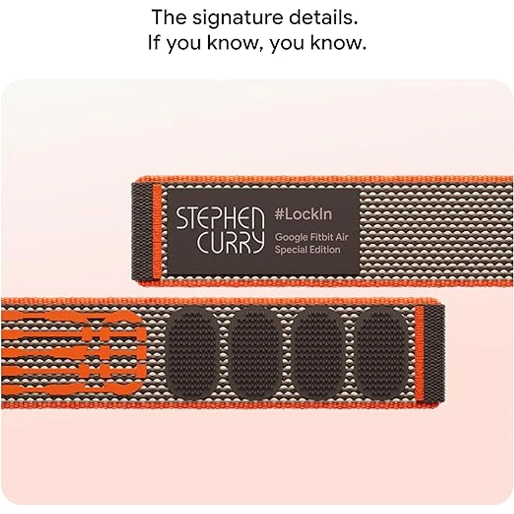 Google Fitbit Air Special Edition Stephen Curry Screenless Tracker 7 Day Battery Heart Rate 5 Google Fitbit Air Special Edition Stephen Curry Screenless Tracker 7 Day Battery Heart Rate - Image 5