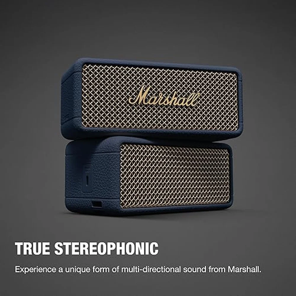 MARSHALL EMBERTON 3 BLUE Portable Bluetooth Speaker 32H Battery IP67 Waterproof 360° Sound 3 MARSHALL EMBERTON 3 BLUE Portable Bluetooth Speaker 32H Battery IP67 Waterproof 360° Sound - Image 3
