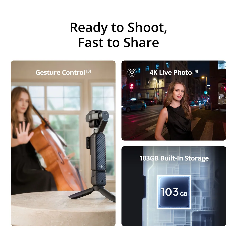 DJI Osmo Pocket 4P Standard Combo - 1-Inch CMOS 4K/120fps Camera 7 DJI Osmo Pocket 4P Standard Combo - 1-Inch CMOS 4K/120fps Camera - Image 7