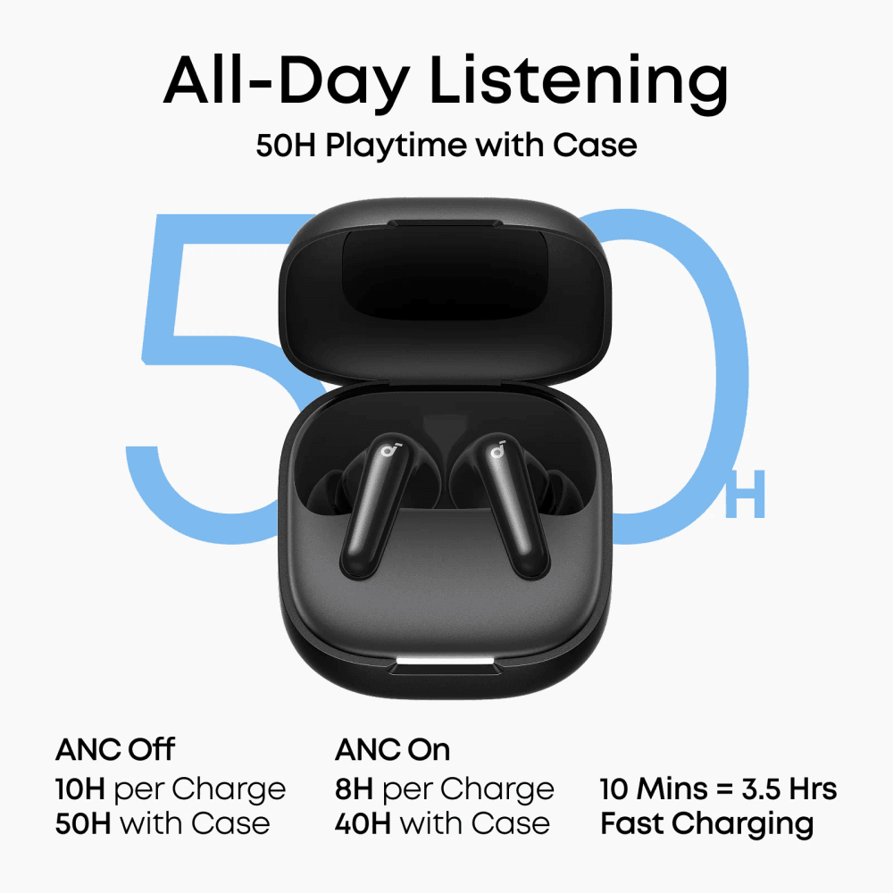 Soundcore P31i by Anker Black - Adaptive ANC, Hi-Res, 50H Playtime 3 Soundcore detail view - Totot.ae