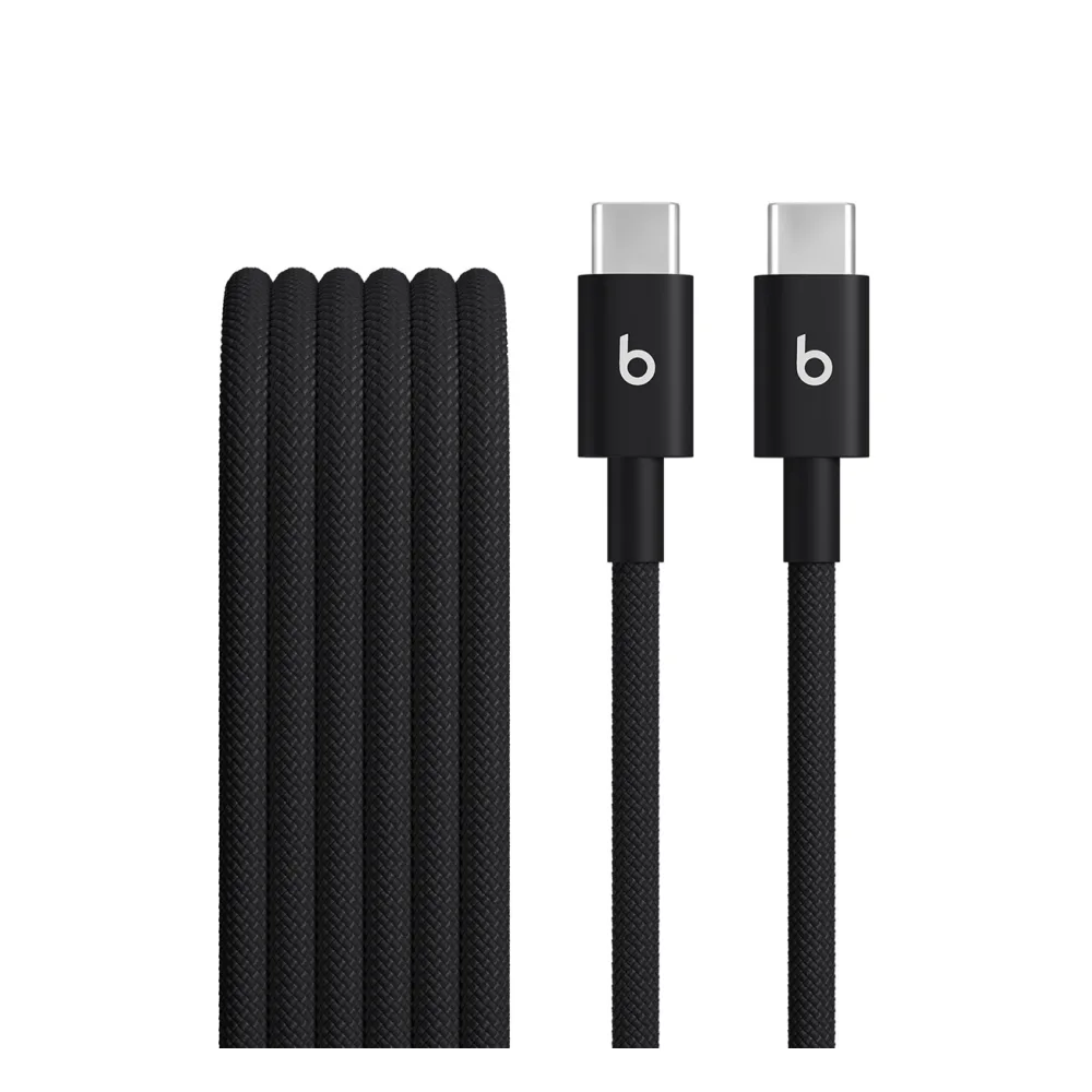 Beats USB-C to USB-C Cable Black (1.5m) – Woven, Fast Charging, 60W Beats USB-C to USB-C Cable Black