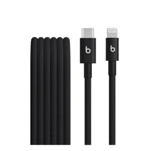Beats USB-C to Lightning Cable Black on white background