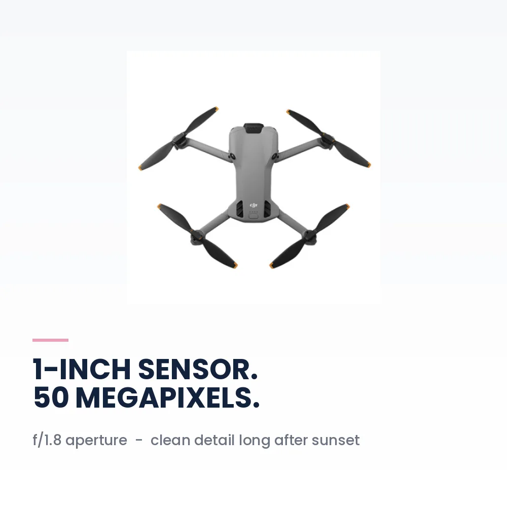 DJI Mini 5 Pro Fly More Combo RC2 - 1-Inch CMOS, 4K/60fps, Omnidirectional Sensing 10 DJI Mini 5 Pro Fly More Combo with 50MP 1-inch CMOS sensor seen from above