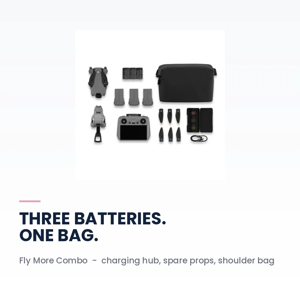 DJI Mini 5 Pro Fly More Combo RC2 - 1-Inch CMOS, 4K/60fps, Omnidirectional Sensing 13 DJI Mini 5 Pro Fly More Combo full kit with three batteries, charging hub and carry bag