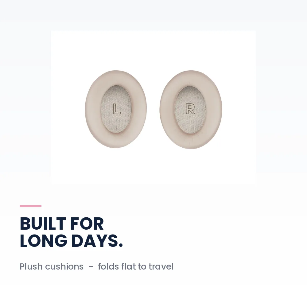 Bose QuietComfort Ultra Headphones 2nd Gen Driftwood Sand - World-Class ANC, Immersive Audio, 24H Battery 6 Bose QuietComfort Ultra Headphones 2nd Gen Driftwood Sand - comfort cushions folded travel case