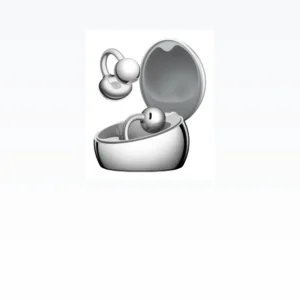 HUAWEI FreeClip 2 S Space Silver open-ear earbuds with the luminous mirror-finish charging case open