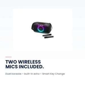 JBL PartyBox On The Go 2 With Dual Mic - two wireless microphones included