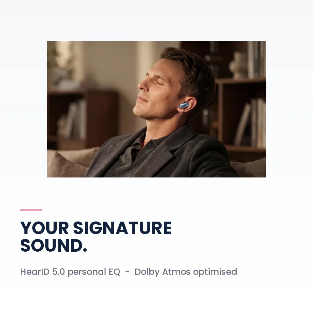 Soundcore Liberty 5 Pro Pearl Blue - Guinness-Certified Calls, Thus AI Chip, ANC 4.0, 28H Battery 5 Soundcore Liberty 5 Pro Pearl Blue - HearID personal sound lifestyle