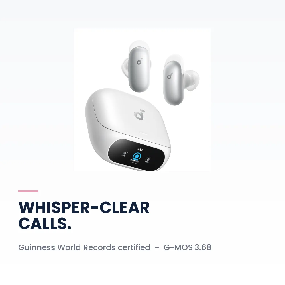 Soundcore Liberty 5 Pro Pearl White - Guinness-Certified Calls, Thus AI Chip, ANC 4.0, 28H Battery 2 Soundcore Liberty 5 Pro Pearl White - Guinness certified whisper-clear calls