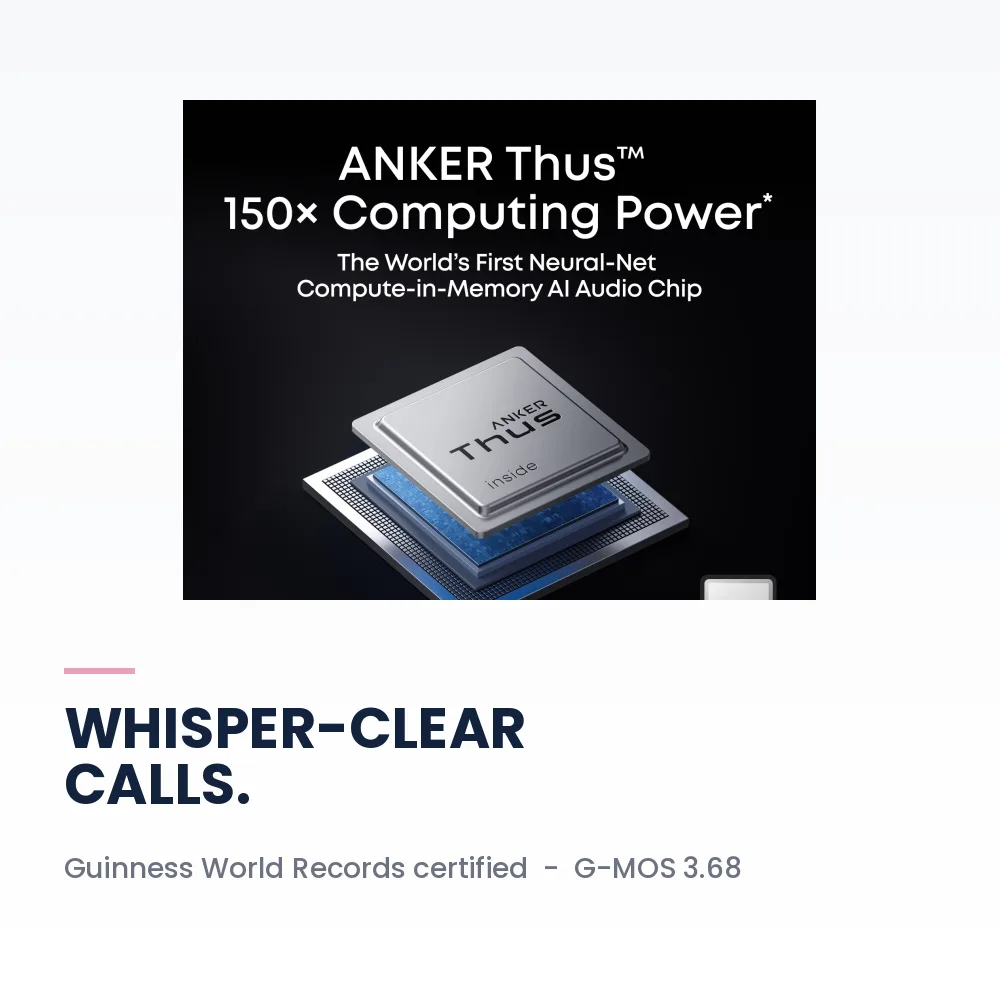 Soundcore Liberty 5 Pro Rose Gold - Guinness-Certified Calls, Thus AI Chip, ANC 4.0, 28H Battery 2 Soundcore Liberty 5 Pro Rose Gold - Guinness certified whisper-clear calls