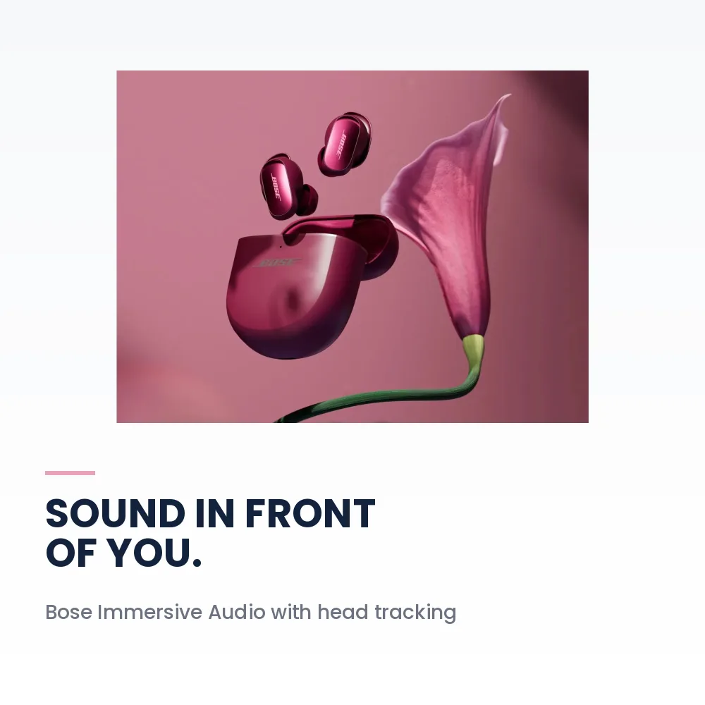 Bose QuietComfort Ultra Earbuds 2nd Gen Deep Plum - World-Class ANC, Immersive Audio, Wireless Charging Case, 24H Battery 3 Bose QuietComfort Ultra Earbuds 2nd Gen Deep Plum - Immersive Audio spatial sound