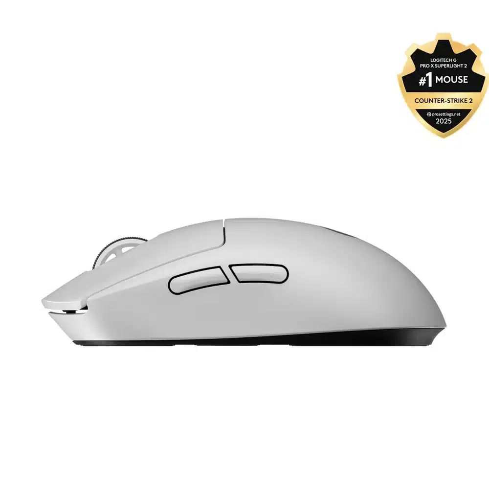 Logitech G PRO X SUPERLIGHT 2 White - 60g Wireless Mouse, LIGHTFORCE Switches 5 Logitech G PRO X SUPERLIGHT 2 White - 60g Wireless Mouse, LIGHTFORCE Switches - Image 5