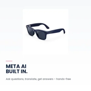 Meta Ray-Ban Wayfarer (Gen 2) Shiny Cosmic Blue - Clear to Sapphire Transitions - Meta AI voice assistant on smart glasses