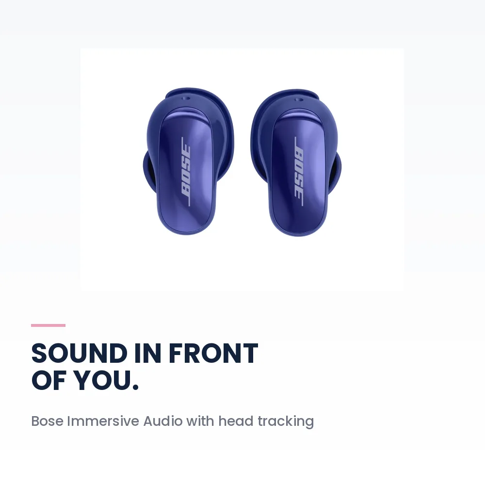 Bose QuietComfort Ultra Earbuds 2nd Gen Midnight Violet - World-Class ANC, Immersive Audio, Wireless Charging Case, 24H Battery 3 Bose QuietComfort Ultra Earbuds 2nd Gen Midnight Violet - Immersive Audio spatial sound